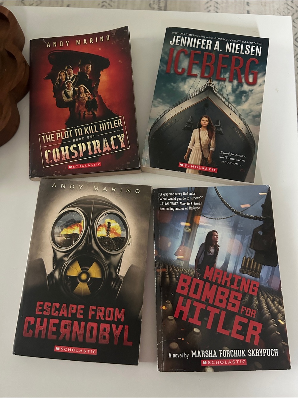 Scholastic Teen Thriller Quartet - Red, Black, and Gray Covers